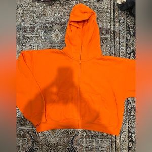 TNA Aritzia Boyfriend Zip Up Cropped Hoodie